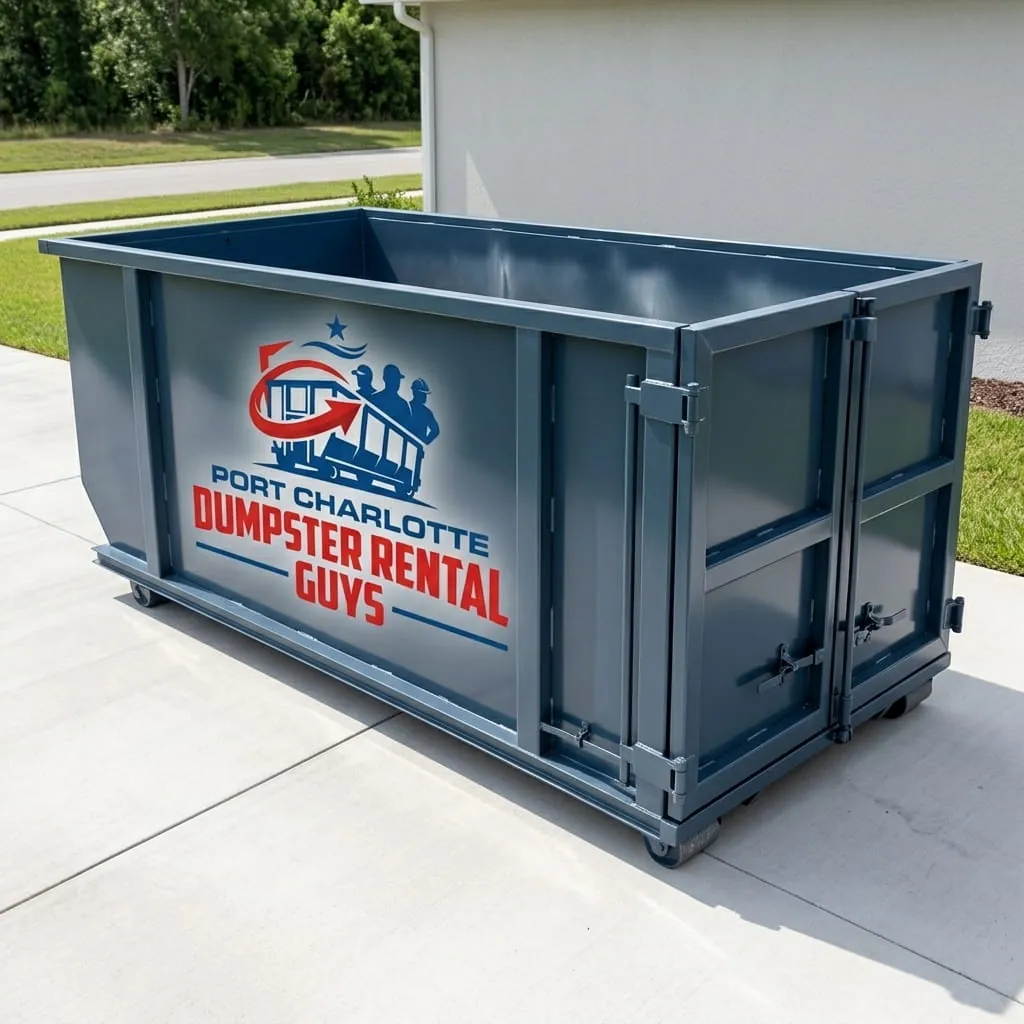 Roll-off container for concrete and heavy debris in Port Charlotte, Florida Roll-off container for concrete and heavy debris in Port Charlotte, Florida
